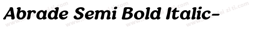 Abrade Semi Bold Italic字体转换
